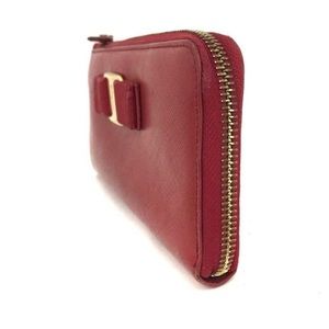 Gorgeous Red V Salvatore Ferragmamo Wallet long Vara L Shaped zipper